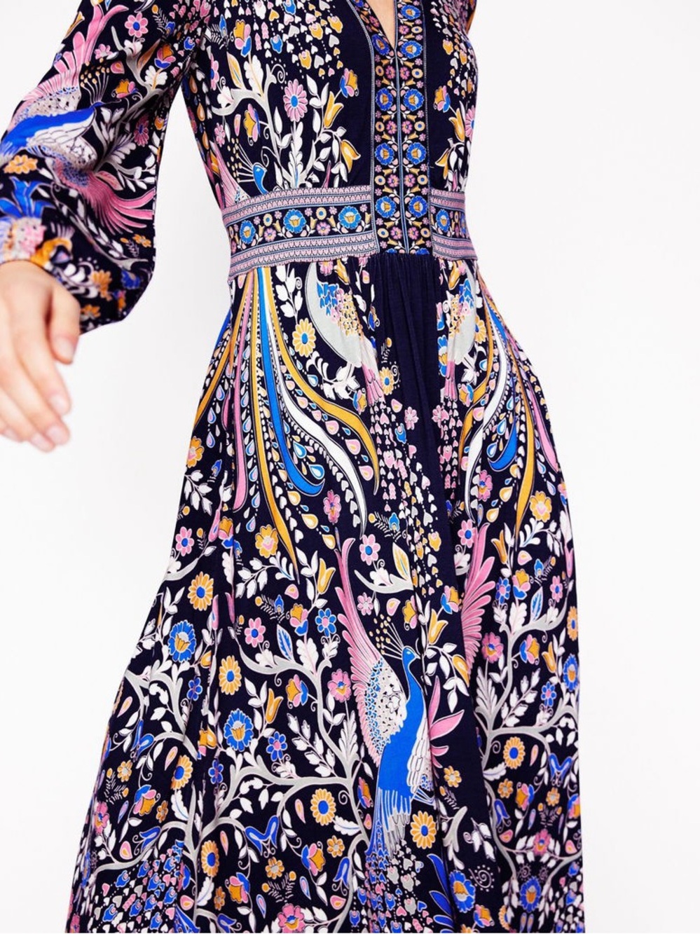 Boden Lily Long Sleeve Midi Dress